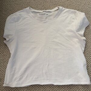 Abercrombie & Fitch White Crop Top